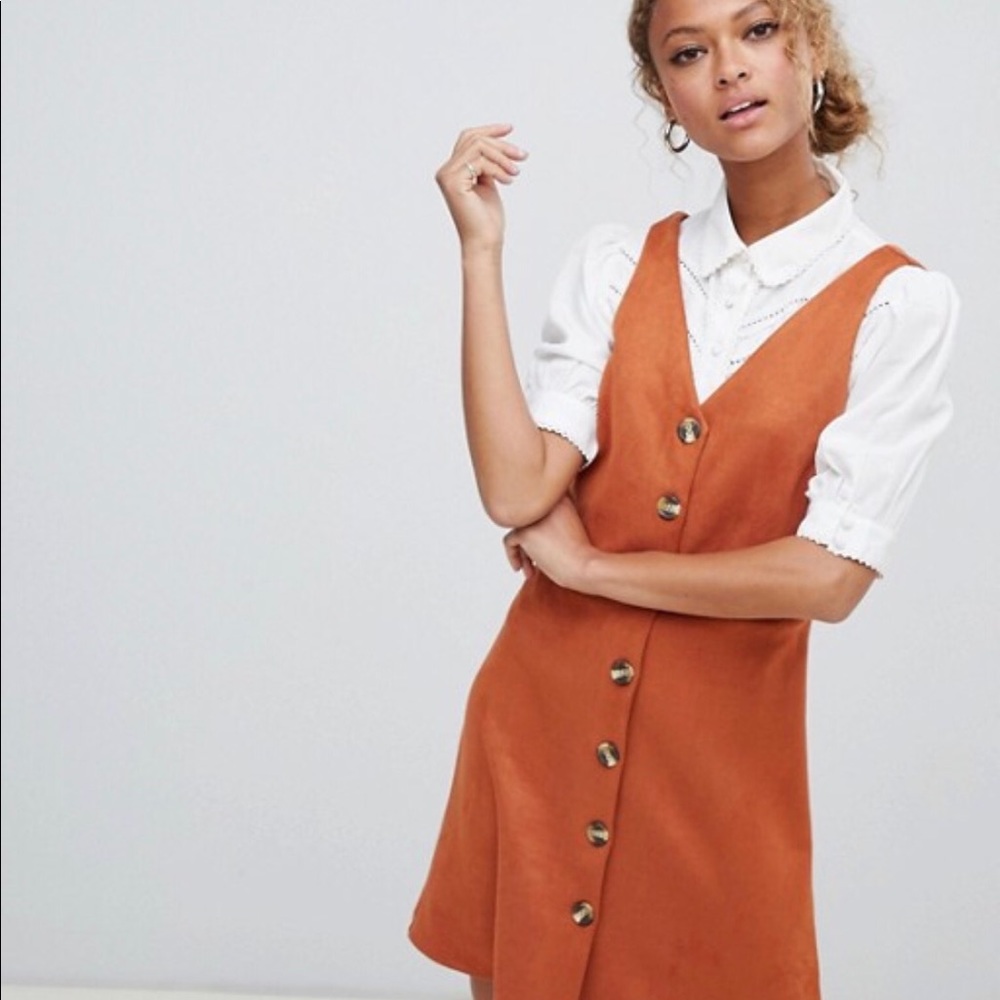 New Look Suede Button Dress